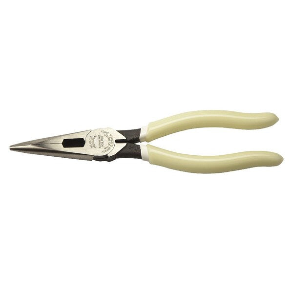Pliers, Long Nose Side-Cutters, High-Visibility, 8-Inch