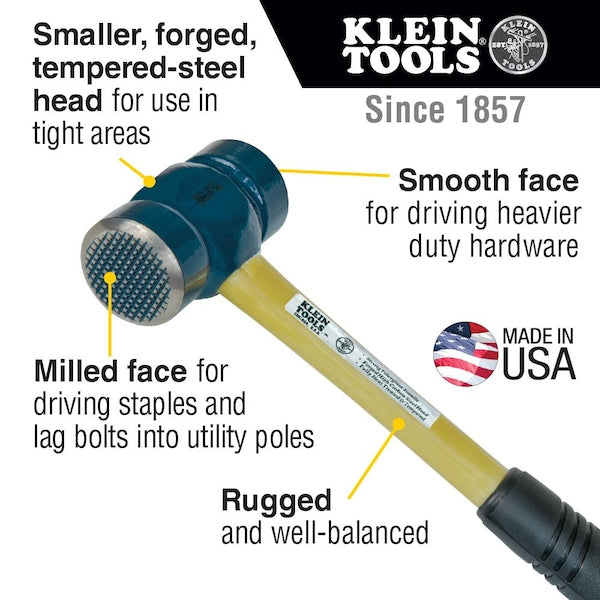 Lineman's Milled-Face Hammer