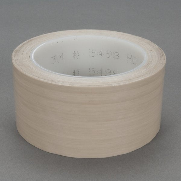 Film Tape, PTFE, Beige, 2In x 36Yd, PK24