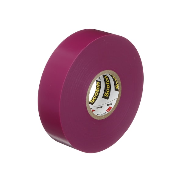 Vinyl Electrical Tape, 35, Scotch, 3/4 in W x 66 ft L, 7 mil Thick, Violet, 1 Pack