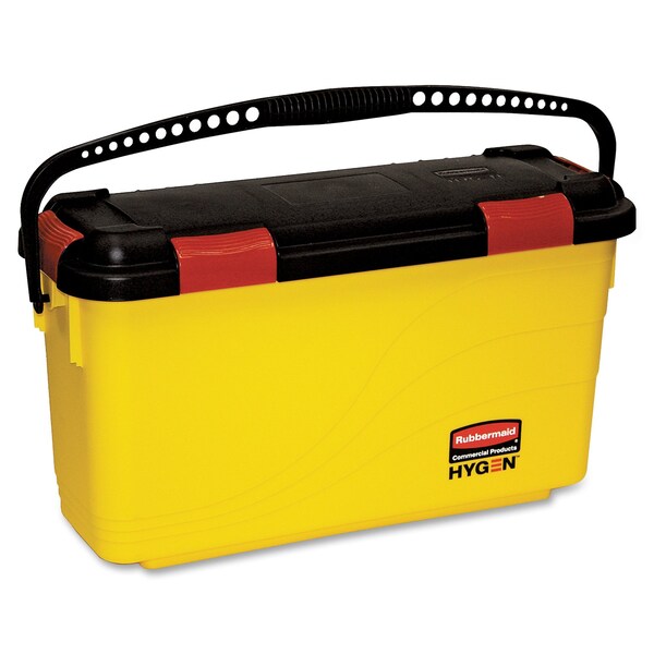 1 gal Rectangular Charging Bucket, 12 13/64 in H, Yellow, Plastic