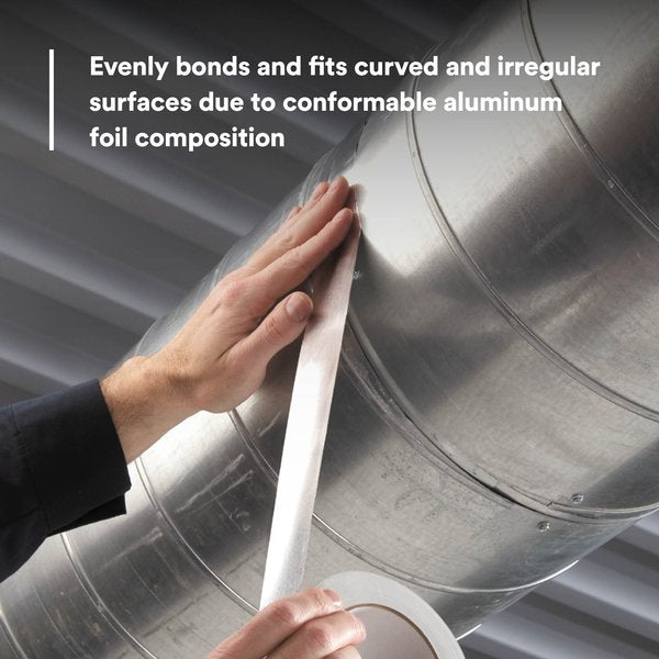 Foil Tape with Liner, 2-53/64inx49yd, Slvr