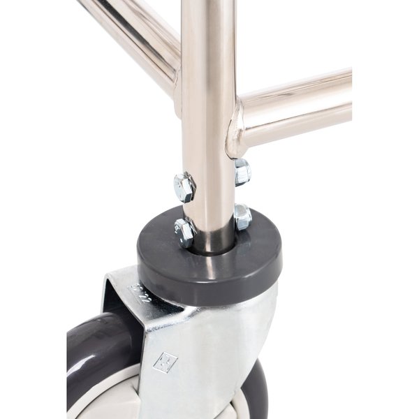 Wire Utility Cart, 2 Bushel, Chrome