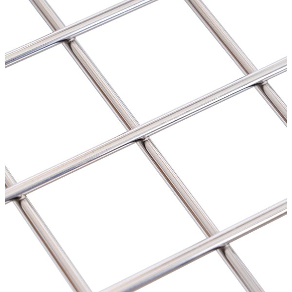 Wire Utility Cart with Double Pole Rack, 2 Bushel, Chrome