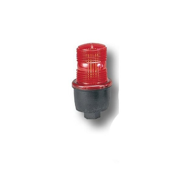 Low Profile Warning Light, LED, Red, 120VAC