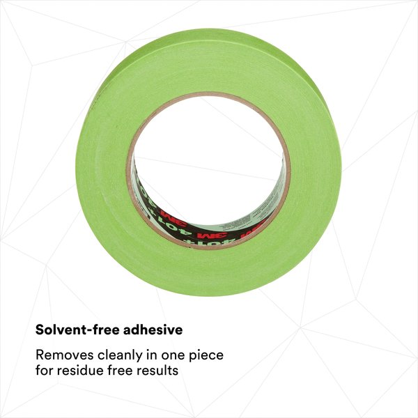 Masking Tape, Green, 1-13/32in x60yd, PK16