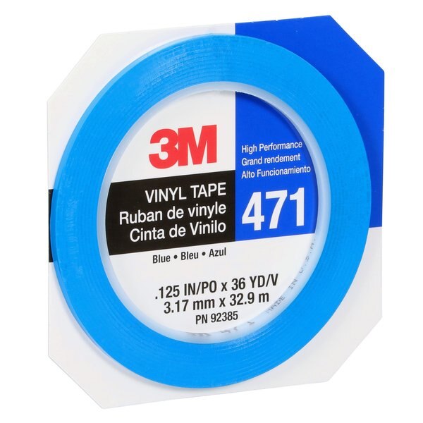 Vinyl Tape 471, Red, 1/4