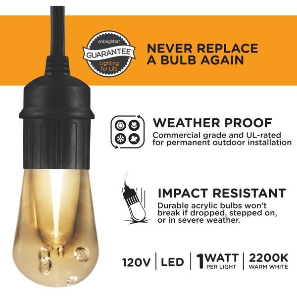 Cafe Lights, 48 ft., 24 Bulb