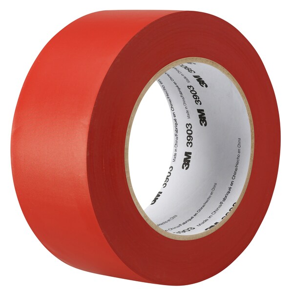 Duct Tape, 2 In x 50 yd, 6.5 mil, Red, Vinyl