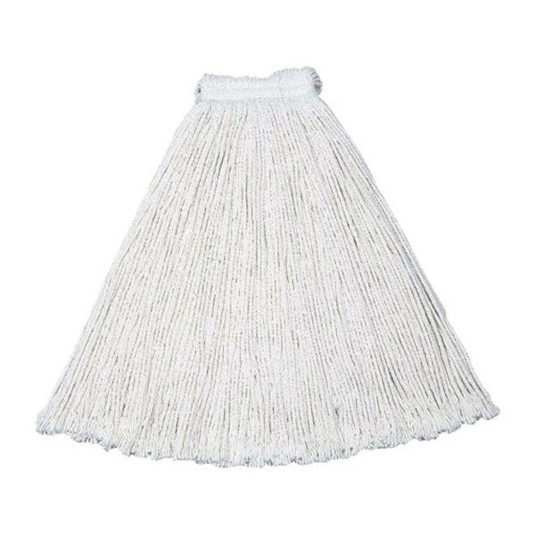 1 in String Wet Mop, 24 oz Dry Wt, Slide On Connection, Cut-End, White, Cotton, FGV11800WH00