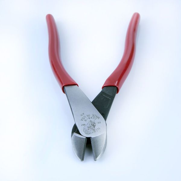 8 1/8 in High Leverage Diagonal Cutting Plier Standard Cut Oval Nose Uninsulated