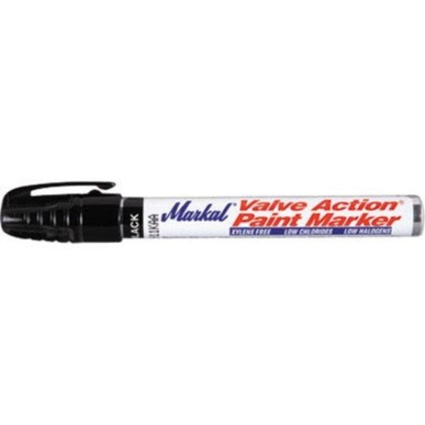 Permanent Valve Action Paint Marker, Medium Tip, Black Color Family, Paint