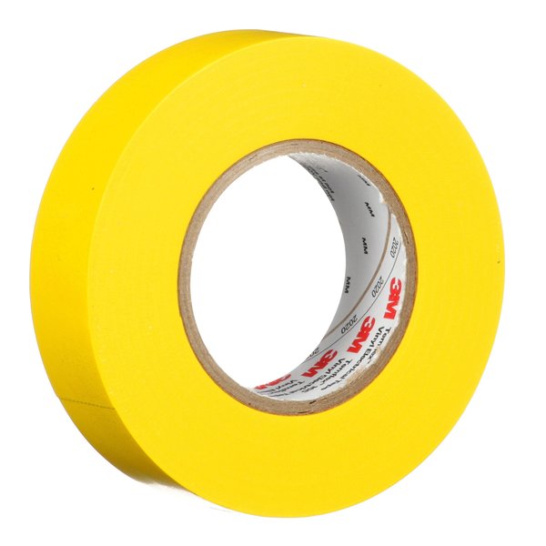 Elec Tape, 60 ft Lx3/4 in W, 6 mil, Yellow