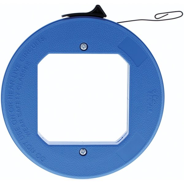 Fish Tape, 1/8 In x 50 ft, Blued Steel