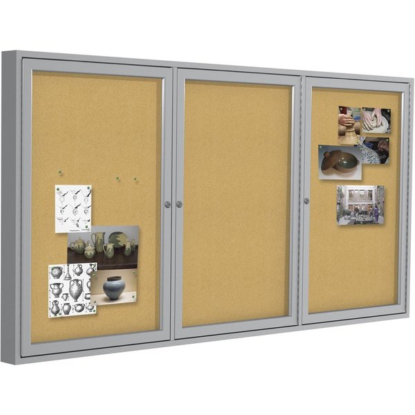 Enclosed Cork Bulletin Board 36x72