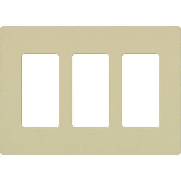 Designer Wall Plates, Number of Gangs: 3 Gloss Finish, Ivory