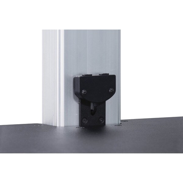 Electric Dual Monitor Standing Desk, 23 in D, 28 in W, Black, Aluminum