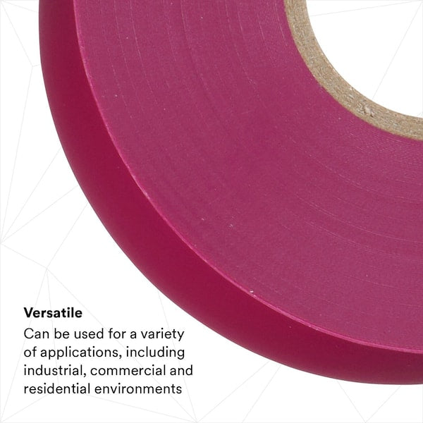 Vinyl Electrical Tape, 35, Scotch, 3/4 in W x 66 ft L, 7 mil Thick, Violet, 1 Pack