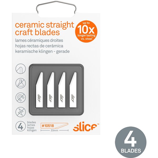 Craft Knife Blade, Ceramic, 1.25 in L, PK4