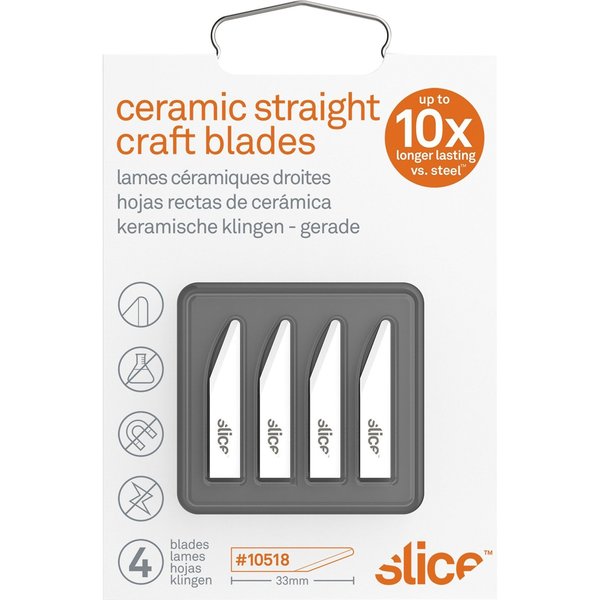 Craft Knife Blade, Ceramic, 1.25 in L, PK4
