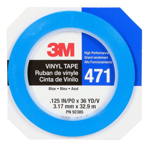 Vinyl Tape 471, Red, 1/4