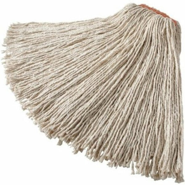 1 in String Wet Mop, 28 oz Dry Wt, Slide On Connection, Cut-End, White, Cotton/Synthetic, PK12