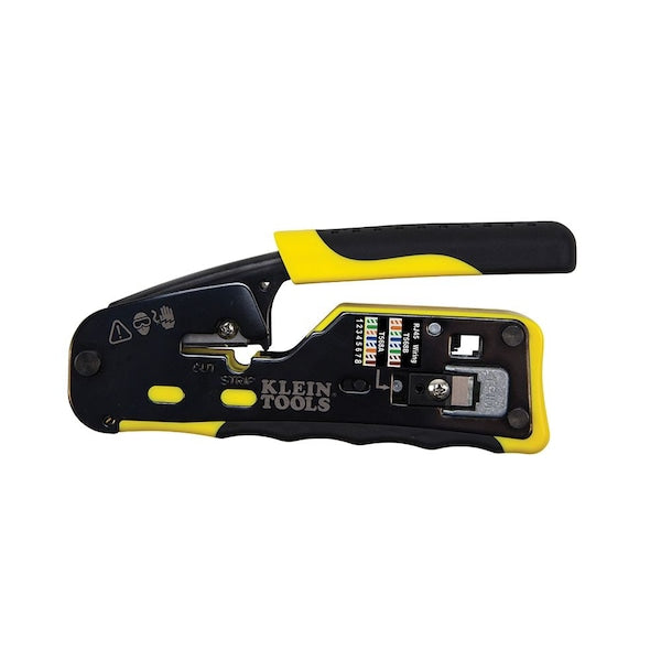 Ratcheting Cable Crimper / Stripper / Cutter, for Pass-Thruâ¢