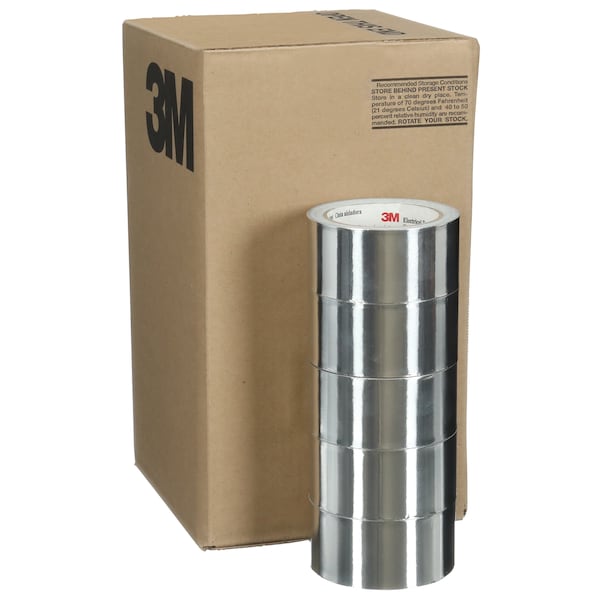 EMI Shielding Tape, 2 x 54 ft, Silver, PK5