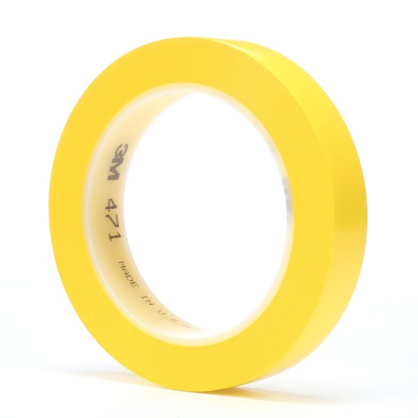 VnylTpe471Yellow, 3/4nx36yd5.2ml, PK48