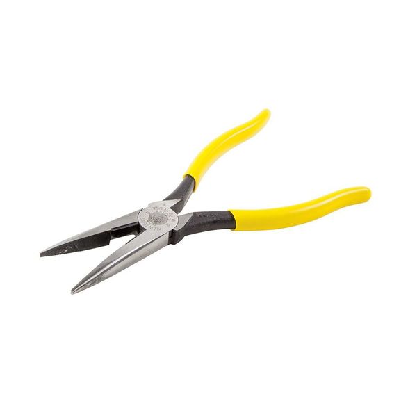 8 7/16 in D203 Needle Nose Plier, Side Cutter Plastic Dipped Handle