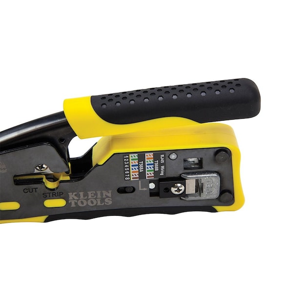 Ratcheting Cable Crimper / Stripper / Cutter, for Pass-Thruâ¢