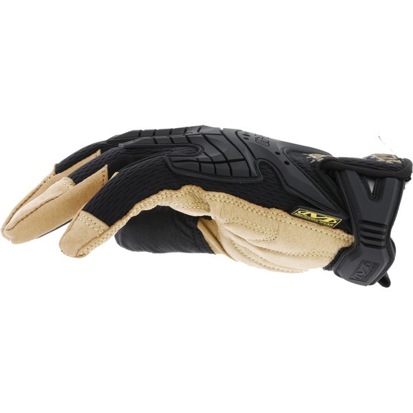Mechanics Gloves, L, Black/Yellow, Single Layer, Spandex