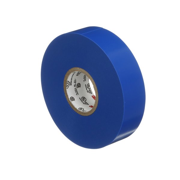 Vinyl Electrical Tape, 35, Scotch, 3/4 in W x 66 ft L, 7 mil thick, Blue, 1 Pack