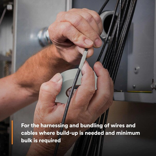 Elec Tape, 60 ft Lx3/4 in W, 6 mil, Gray