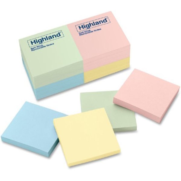 Post-It, Notes, Ss, 3x3, Hiland, PK12