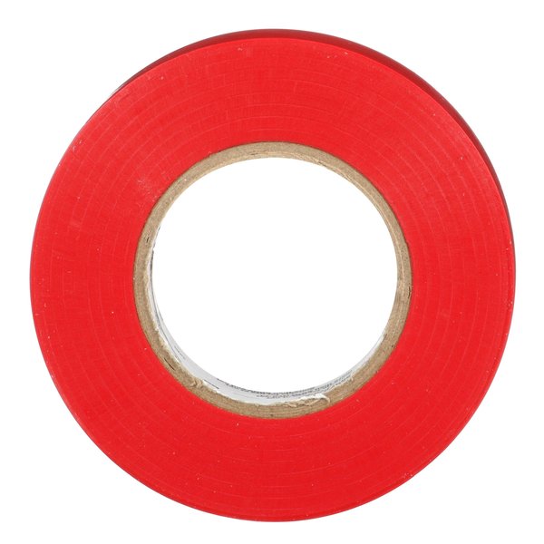 Elec Tape, 60 ft Lx3/4 in W, 6 mil, Red
