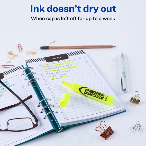 Desk Style Fluorescent Highlighters, PK2