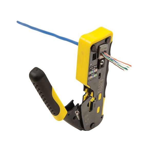 Ratcheting Cable Crimper / Stripper / Cutter, for Pass-Thruâ¢