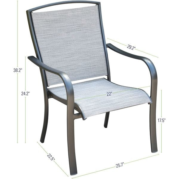 Foxhill 5-Piece Patio Dining Set with 4 Sling Dining Chairs