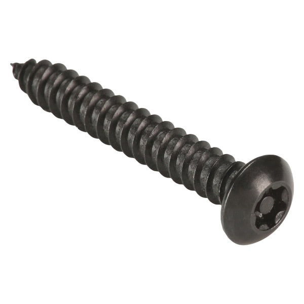 1-1/4 in Torx Button Tamper Resistant Screw, Steel, Black Oxide Finish, 25 PK