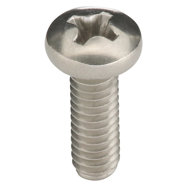 #8-32 x 1/2 in Phillips Pan Machine Screw, Plain 18-8 Stainless Steel, 100 PK