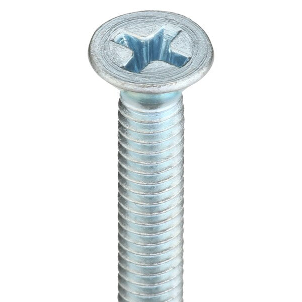 #8-32 x 2 in Phillips Flat Machine Screw, Zinc Plated Steel, 100 PK