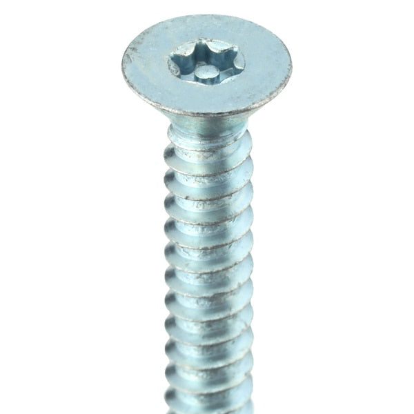 #10-16 x 1-1/2 in Torx Flat Tamper Resistant Screw, Steel, Zinc Plated Finish, 50 PK
