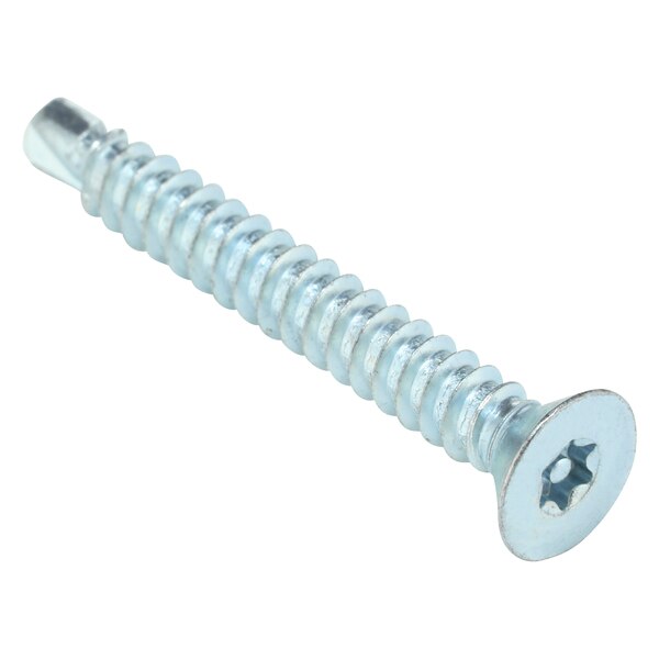#10-16 x 1-1/2 in Torx Flat Tamper Resistant Screw, Steel, Zinc Plated Finish, 50 PK