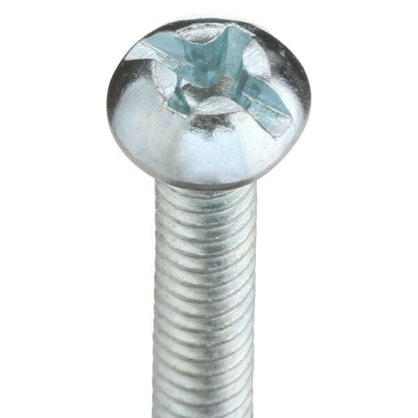 #6-32 x 1-1/2 in Combination Phillips/Slotted Round Machine Screw, Zinc Plated Steel, 100 PK