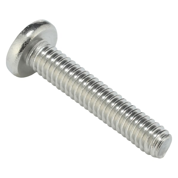 #8-32 x 7/8 in Phillips Pan Machine Screw, Plain 18-8 Stainless Steel, 100 PK