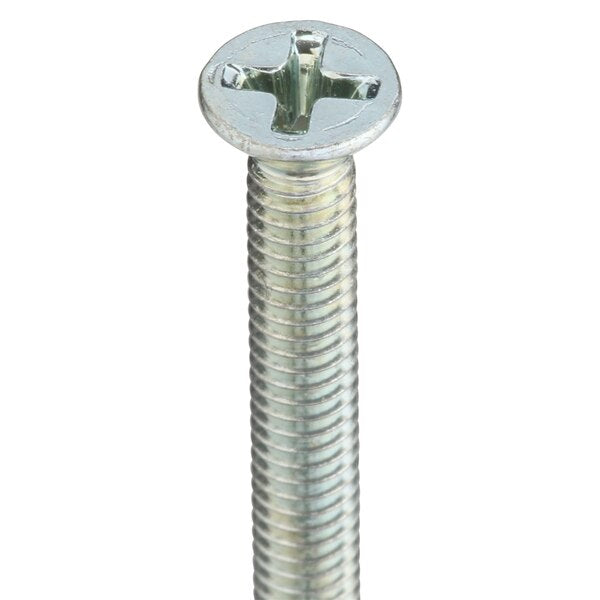 #8-32 x 1-1/2 in Phillips Flat Machine Screw, Zinc Plated Steel, 100 PK