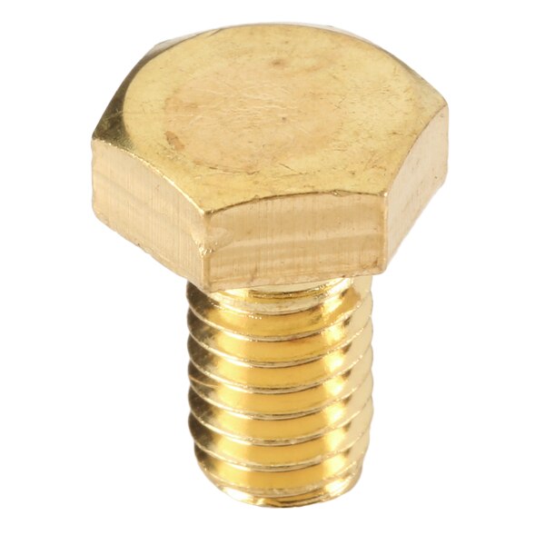 Not Graded, M6-1.00 Hex Head Cap Screw, Plain Brass, 10 mm L, 25 PK