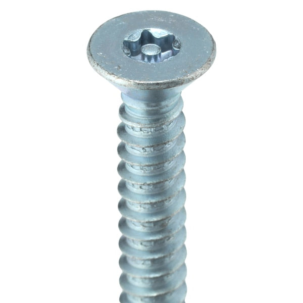 #10-16 x 2 in Torx Flat Tamper Resistant Screw, Steel, Zinc Plated Finish, 50 PK
