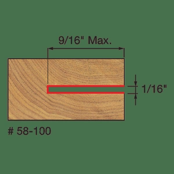 Slot Four Wing Slotting Cutter, 1/16